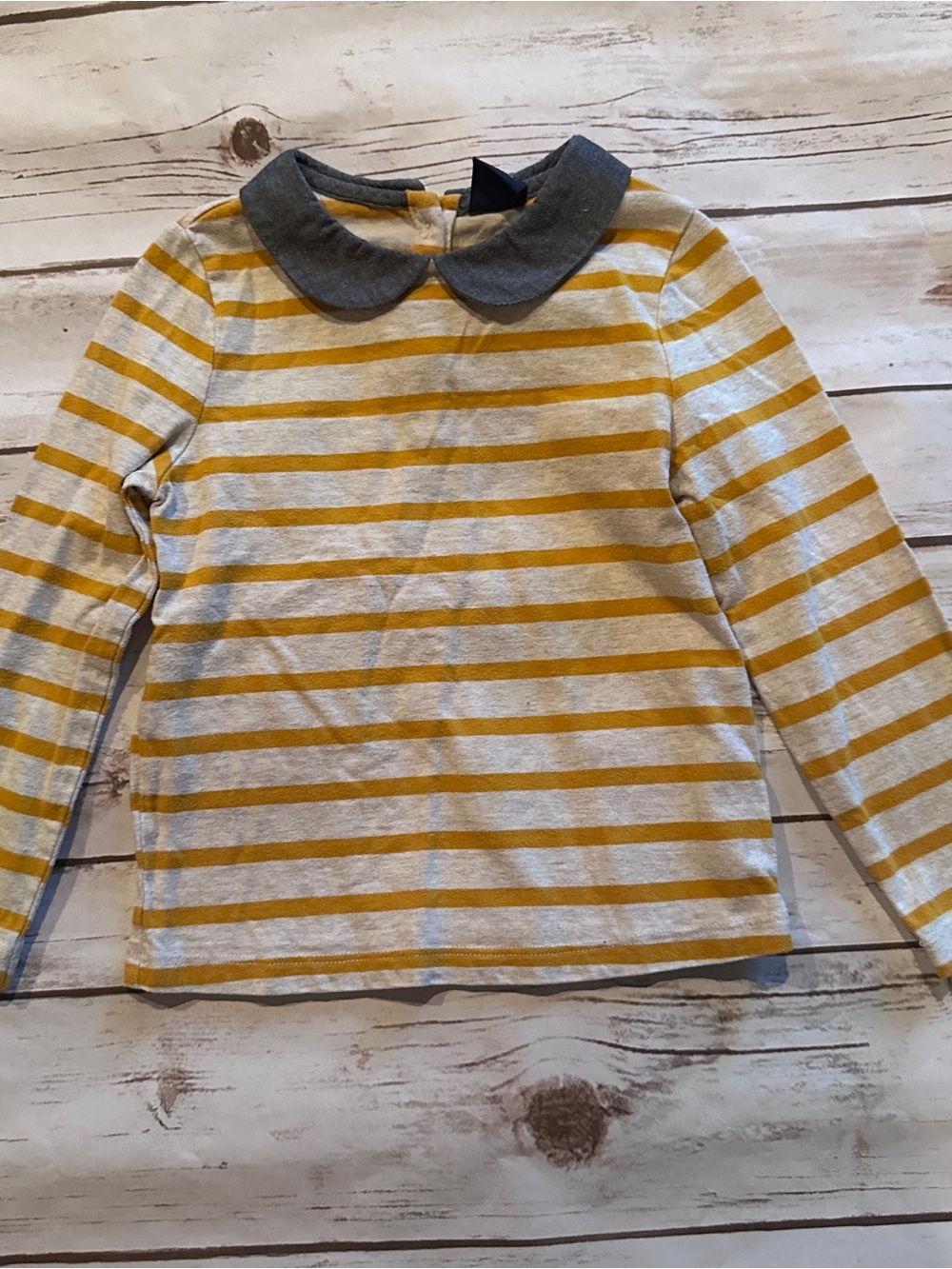 Gap mustard striped shirt vguc 3y